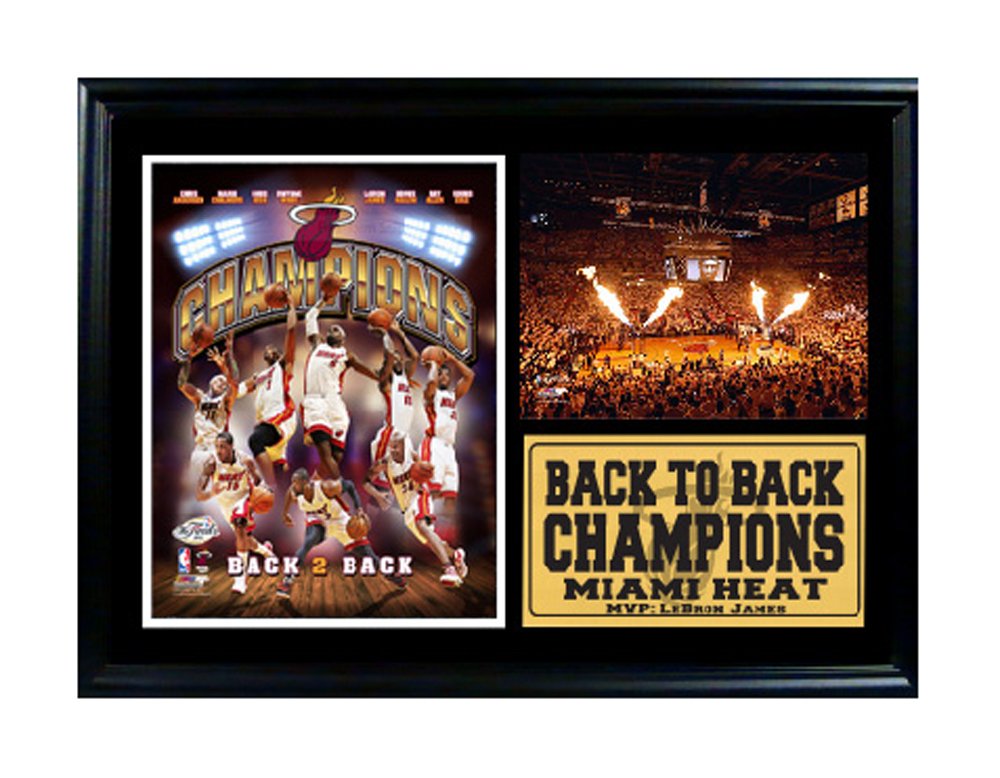 12x18 Photo Stat Frame - Miami Heat Champions