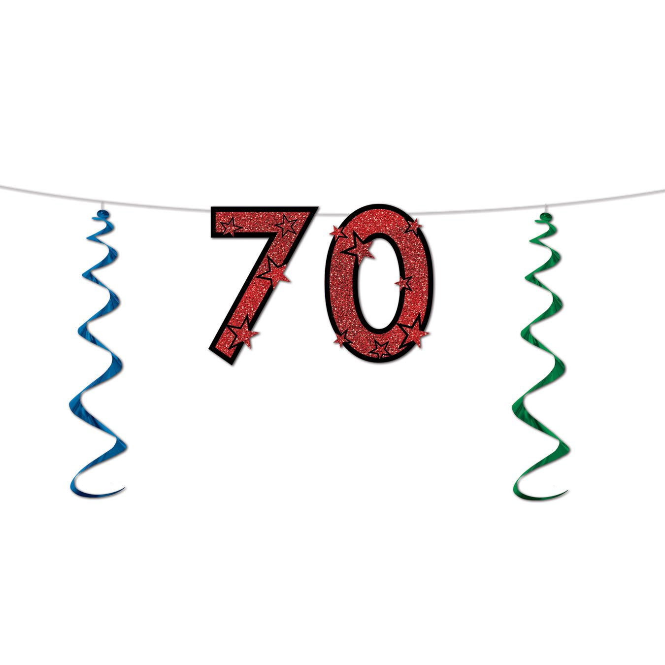 70  Glittered Streamer