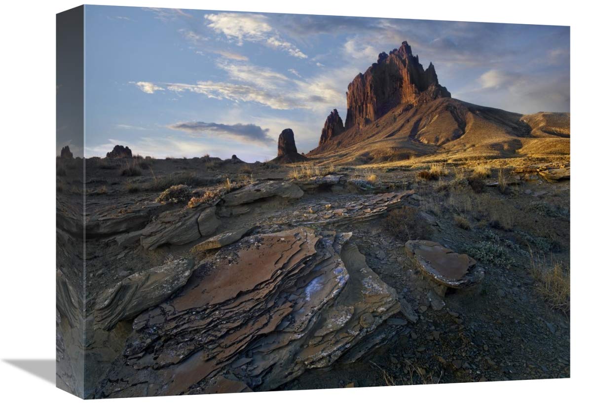 Shiprock, the basalt core of an extinct volcano, New Mexico-Canvas Art-16x12”