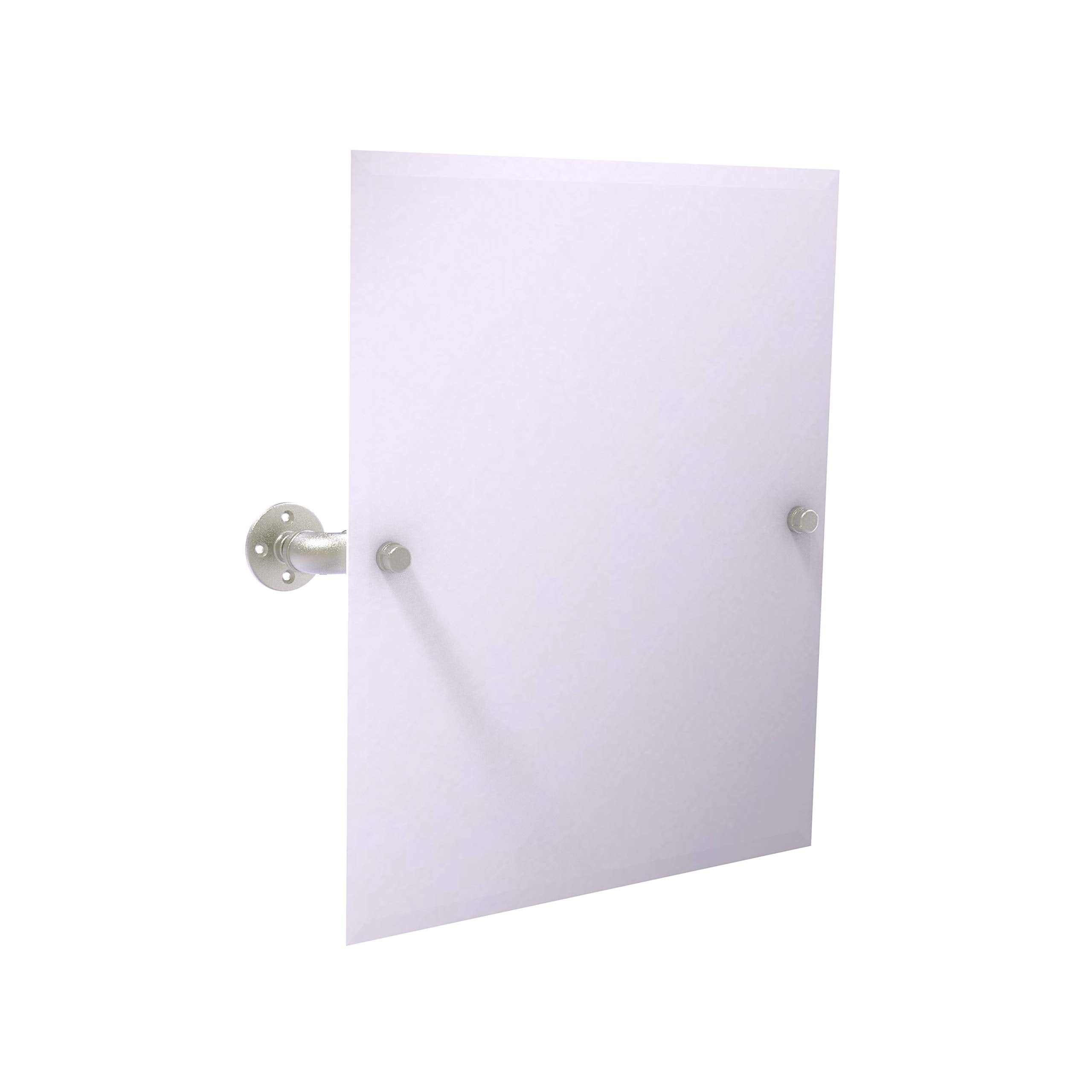 Pipeline Collection Frameless Rectangular Wall Mounted Tilt Mirror - Satin Nickel