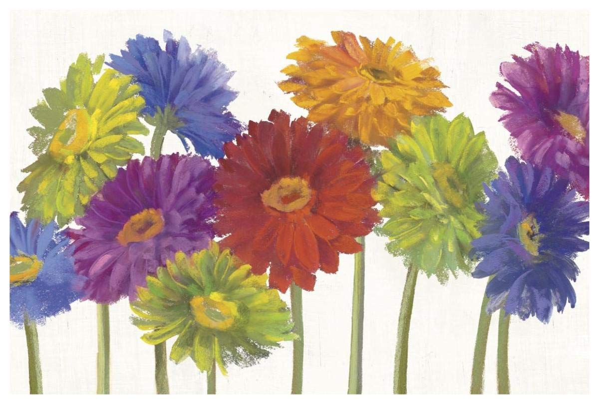 Colorful Gerbera Daisies -Paper Art-62x42”