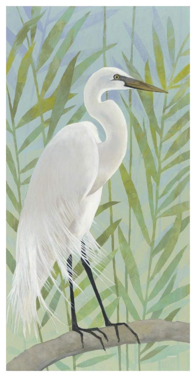 Egret by the Shore I -Paper Art-32x62”