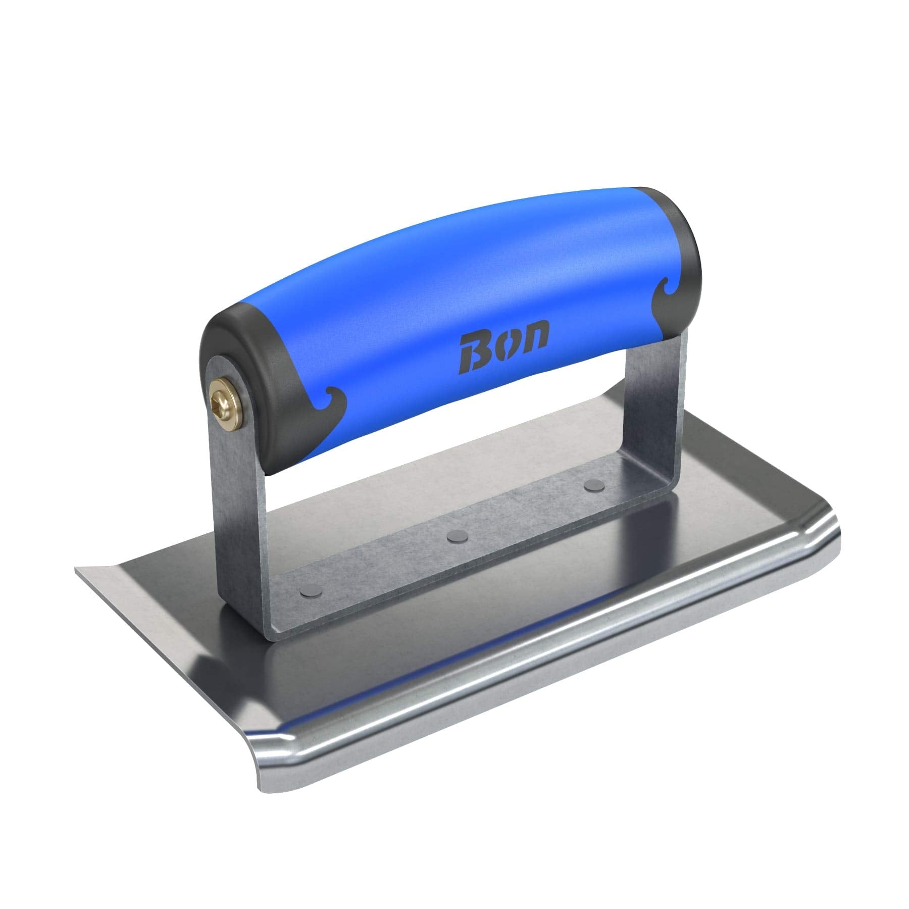 Bon 62-469 Curved End Edger - Stainless Steel 6-inch X 3-inch - 1/4-inch Radius X 3/8-inch Lip Comfort Grip Handle