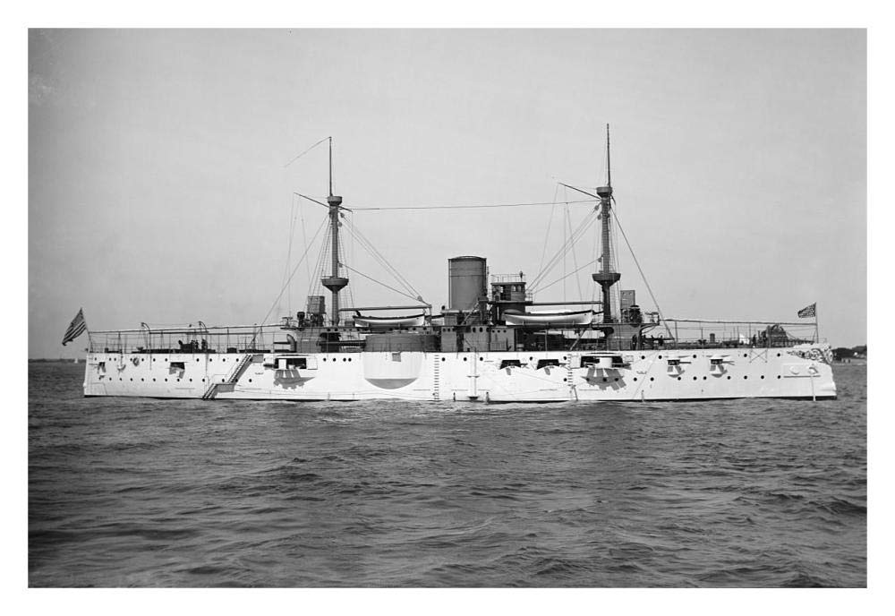 USS Texas, 1895-Paper Art-32x22”