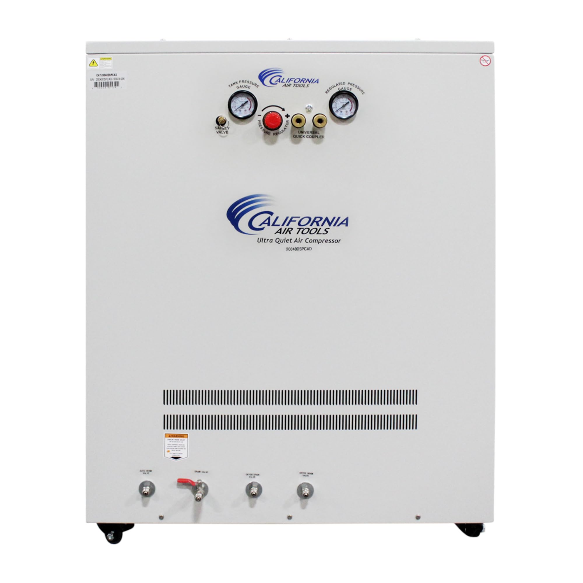 California Air Tools 20040DSPCAD Ultra Quiet  & Oil-Free  4.0 Hp, 20.0 Gal. Air Compressor with Air Drying System in Sound Proff Cabinet