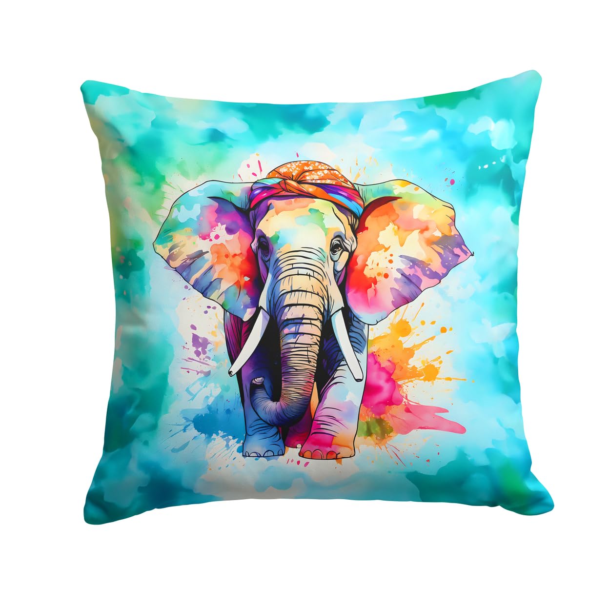 Hippie Animal Elephant Throw Pillow