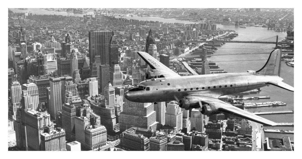 Flying over Manhattan, NYC-Paper Art-38x20”