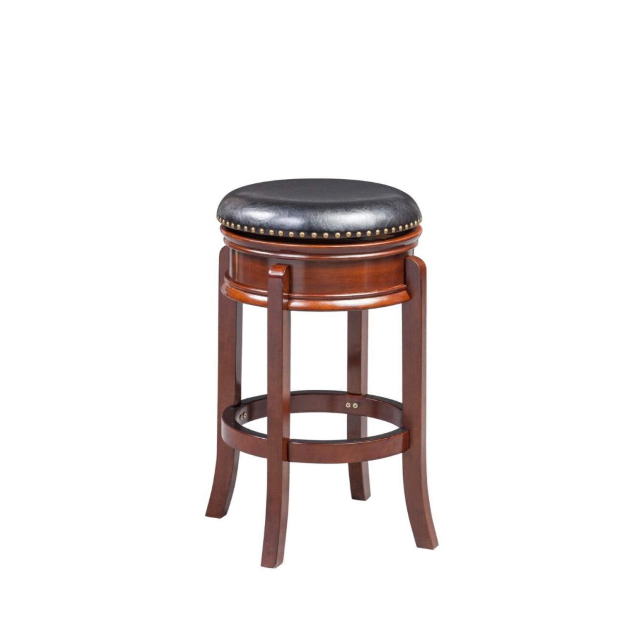 Casafoyer Hamilton Bar Height Swivel Stool, 29-Inch, Cherry