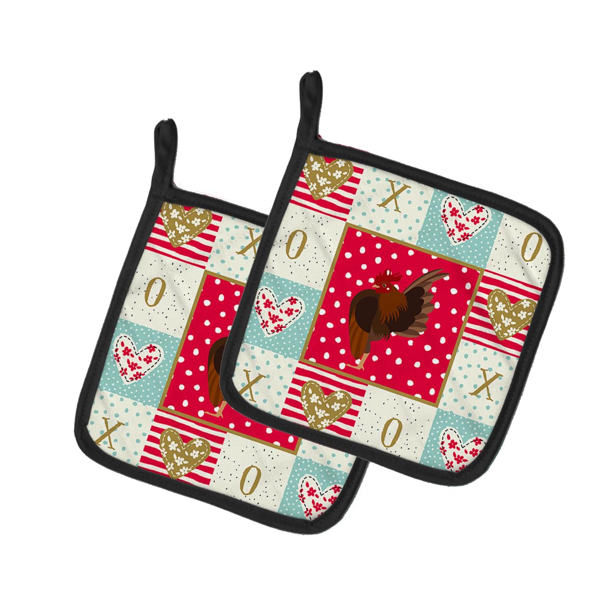 Malaysian Serama Chicken Love Pair of Pot Holders
