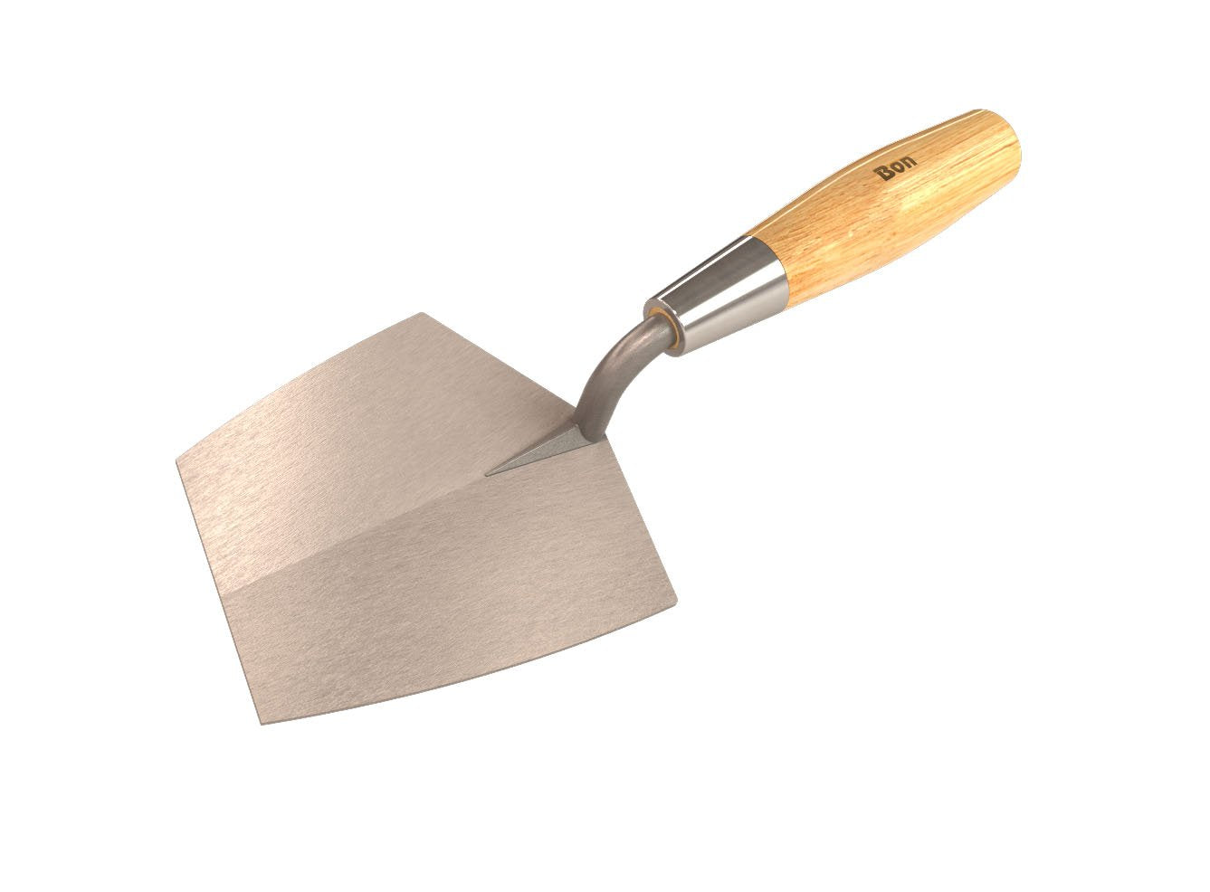 Bon 11-247 Bucket Trowel - Carbon Steel 7-inch X  5-1/2-inch Wood Handle