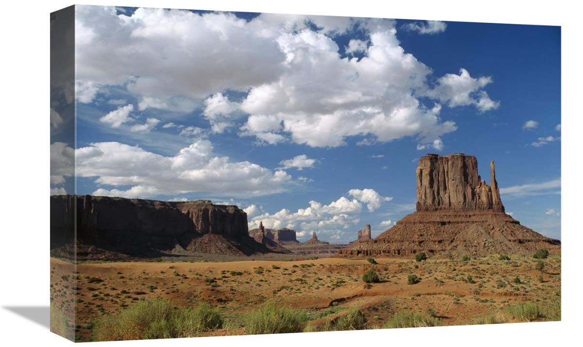 Landscape view, Monument Valley Navajo Tribal Park, Arizona-Canvas Art-18x12”