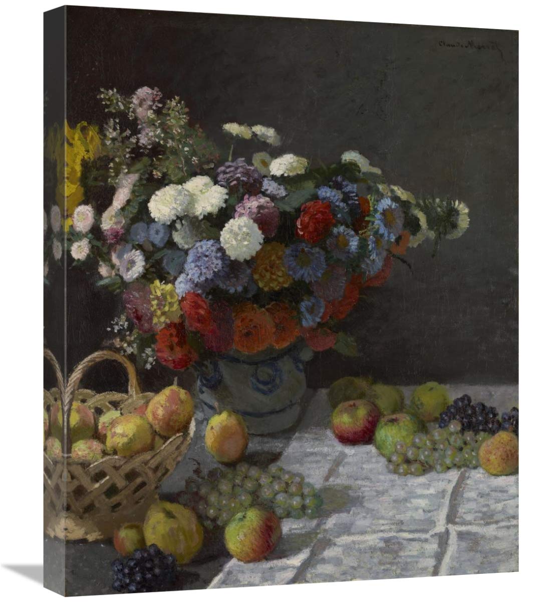 Still Life with Flowers and Fruit-Canvas Art-20x24”
