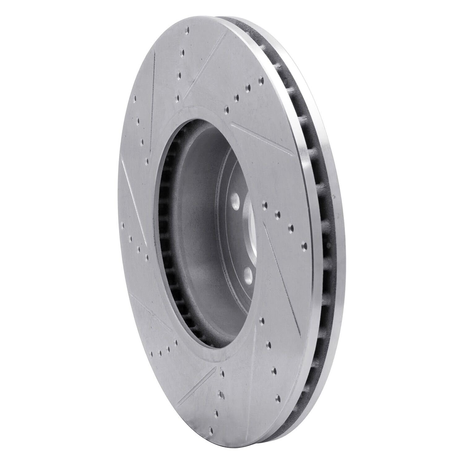R1 Concepts Brake Rotor Drilled and Slotted Silver EDZ-31112R
