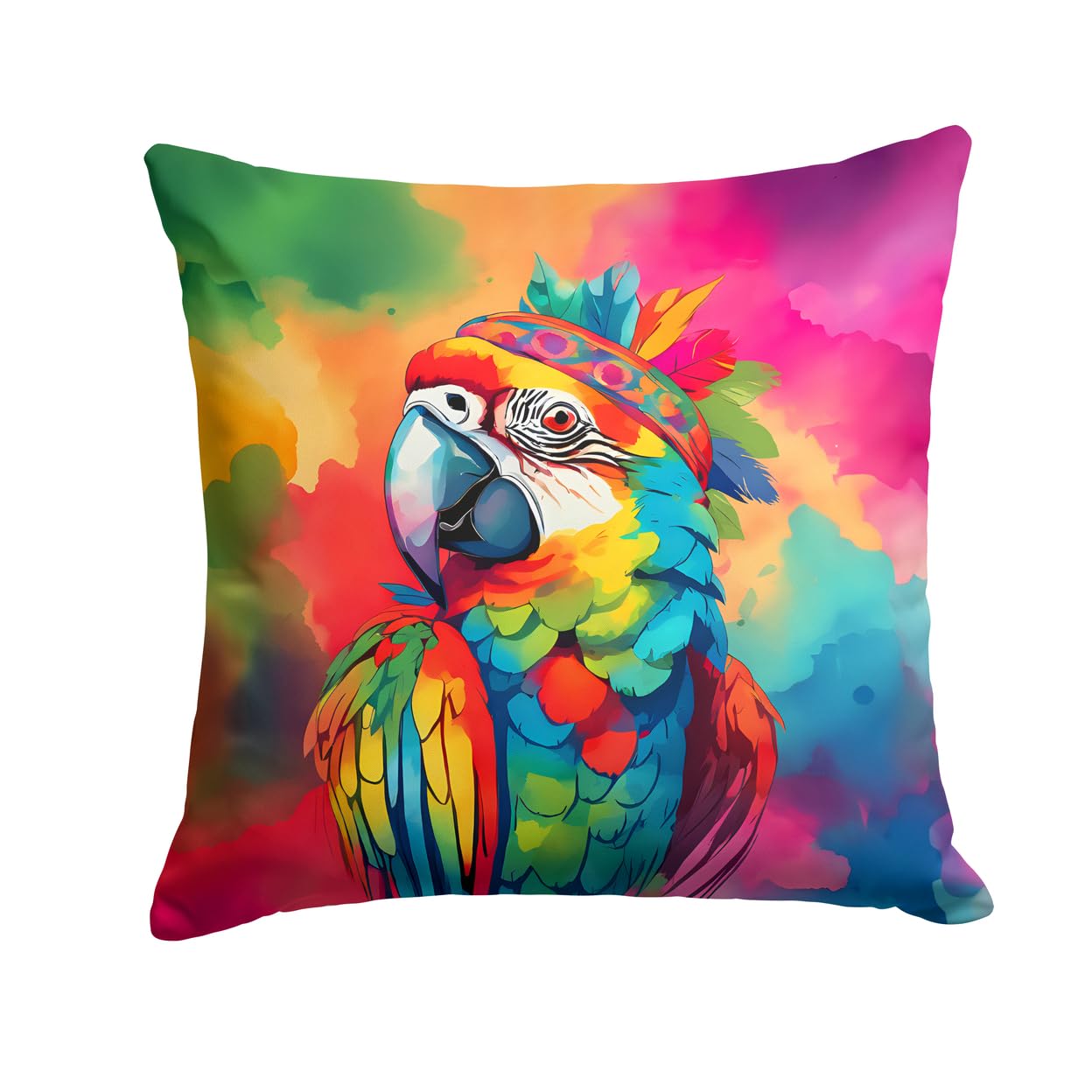 Hippie Animal Parrot Throw Pillow