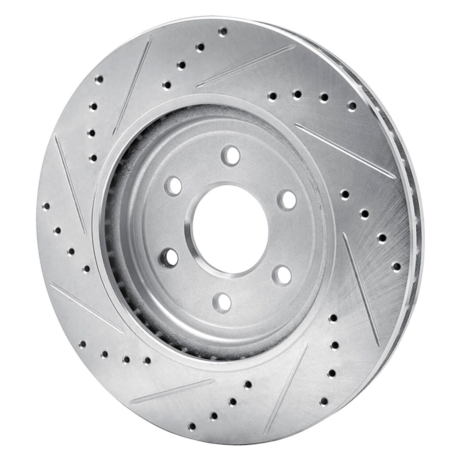 R1 Concepts Brake Rotor Drilled and Slotted Silver EDZ-67099R