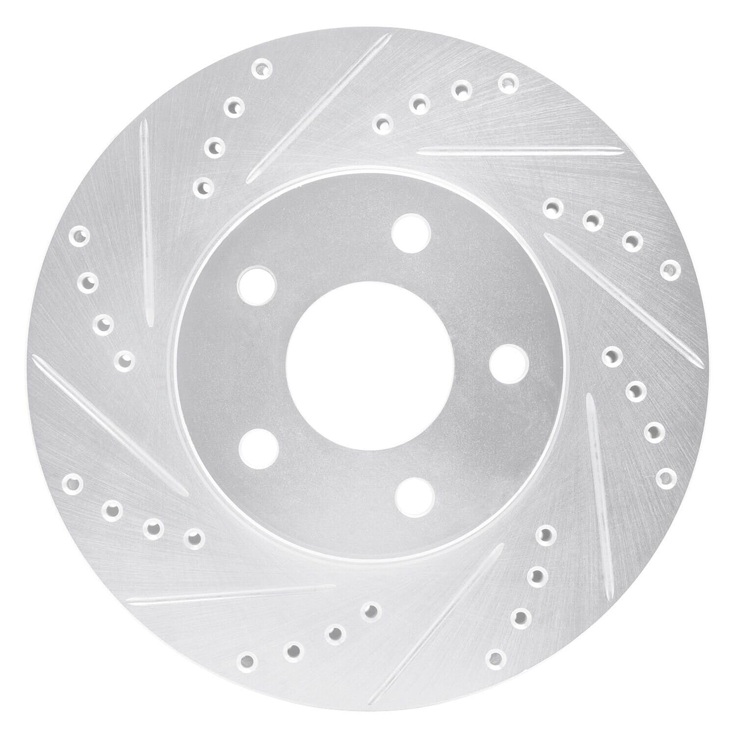 R1 Concepts Brake Rotor Drilled and Slotted Silver EDZ-47036L