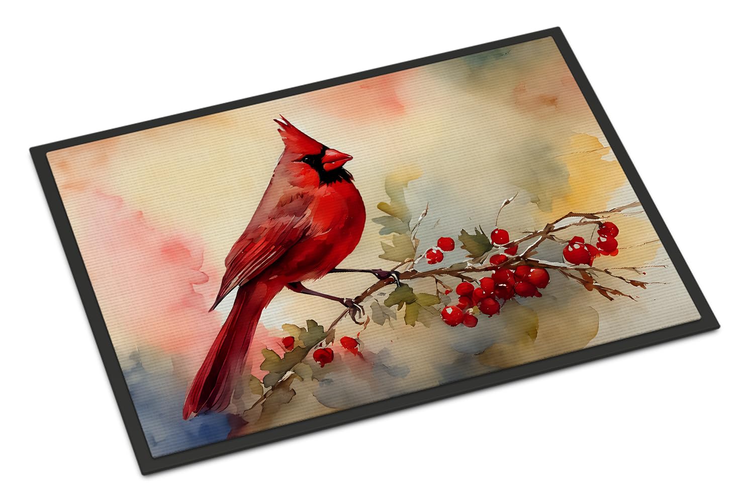 Carolines Treasures DAC3199JMAT Cardinal Doormat Front Door Mat Indoor Outdoor Rugs for Entryway, Non Slip Washable Low Pile, 24H X 36W