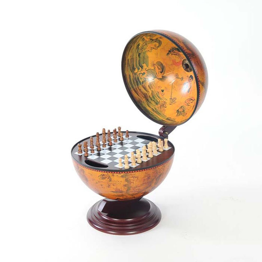 Red Globe 13 inches with Chess Holder