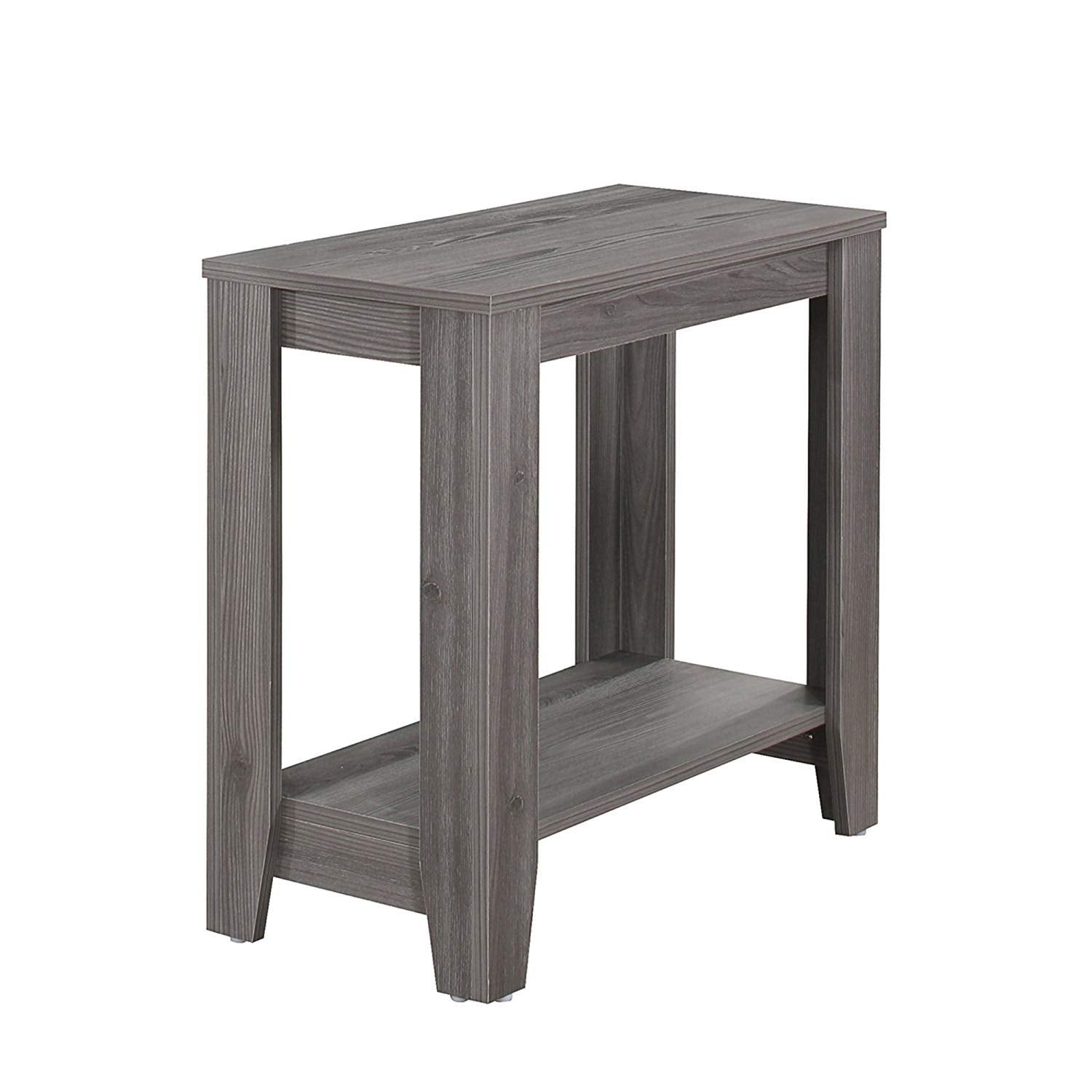 Accent Table, Side, End, Nightstand, Lamp, Living Room, Bedroom, Laminate, Grey, Transitional