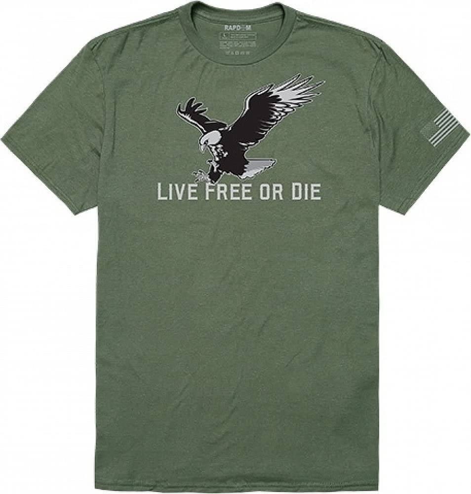 Tactical Graphic T, Live Free, Olive, S