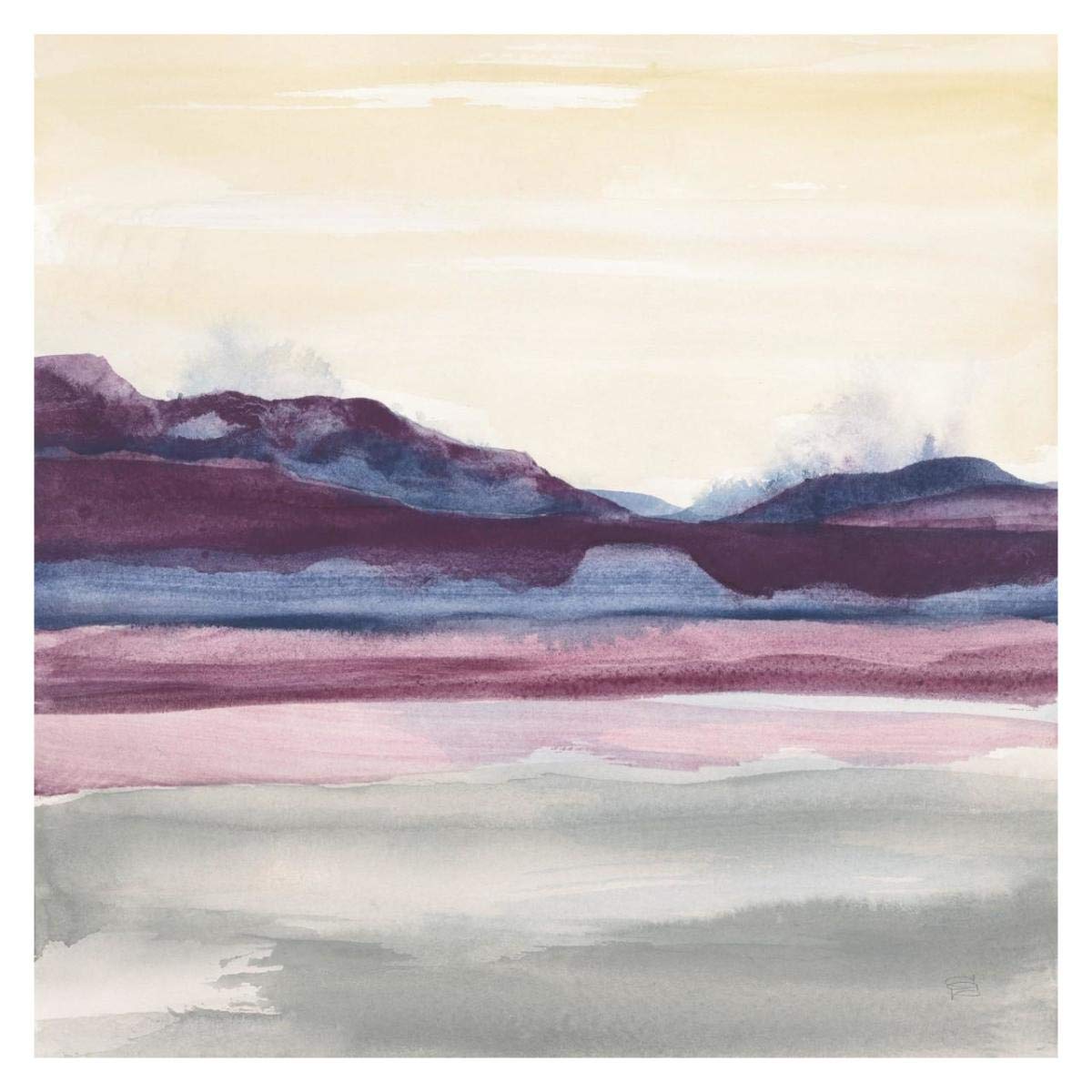 Purple Rock Dawn II -Paper Art-32x32”