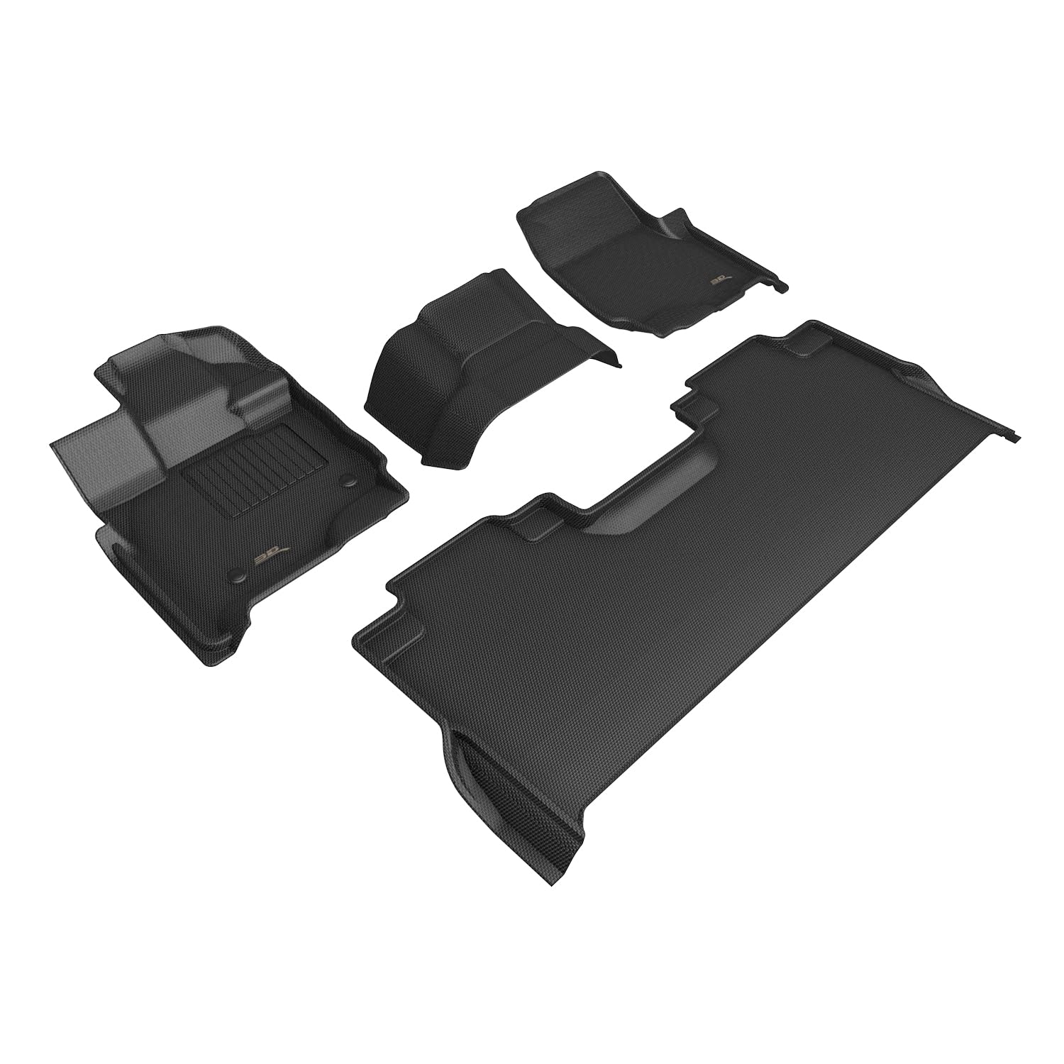3D MAXpider Compatible with FORD F-150 SUPERCREW 2015-2026 BENCH SEAT, KAGU BLACK R1 R2 (W/UNDERSEAT STORAGE)
