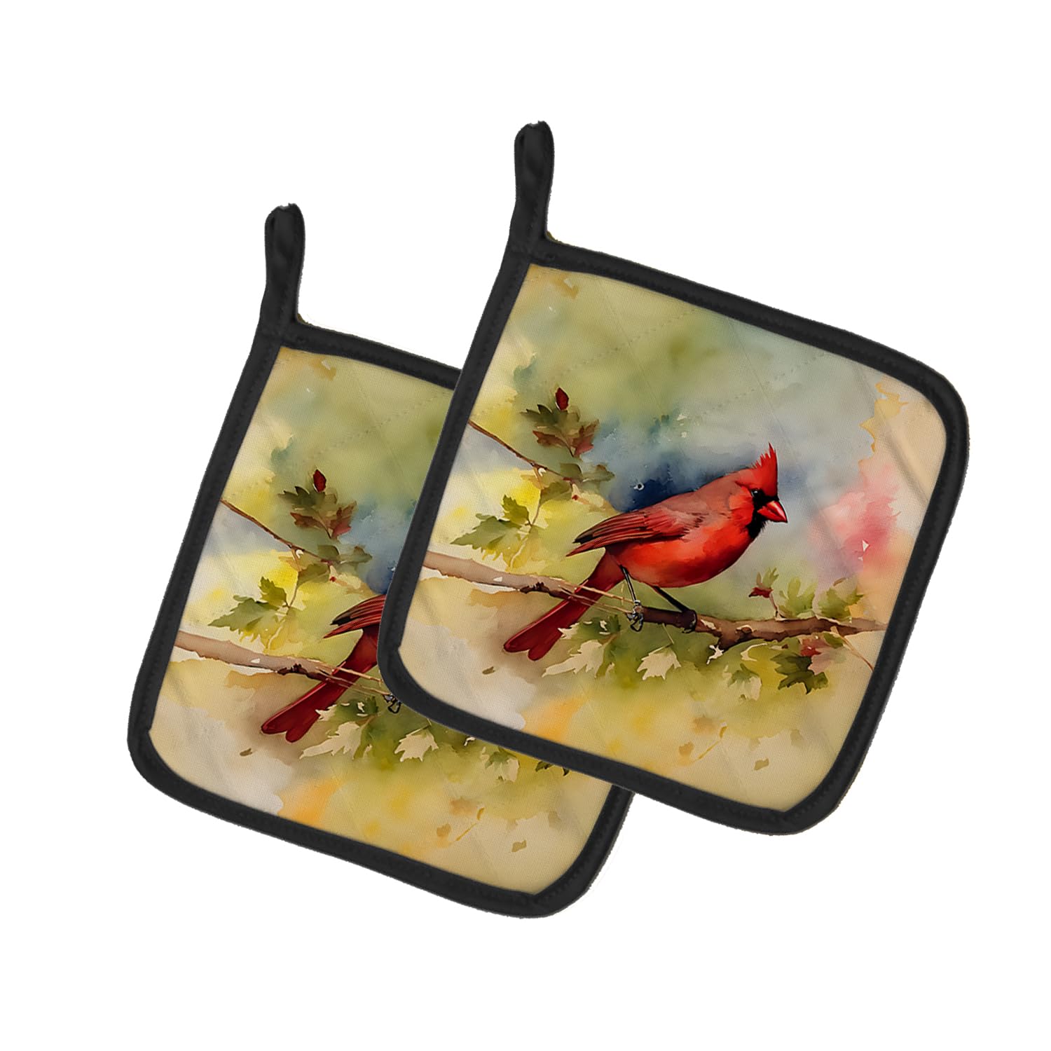 Cardinal Pair of Pot Holders