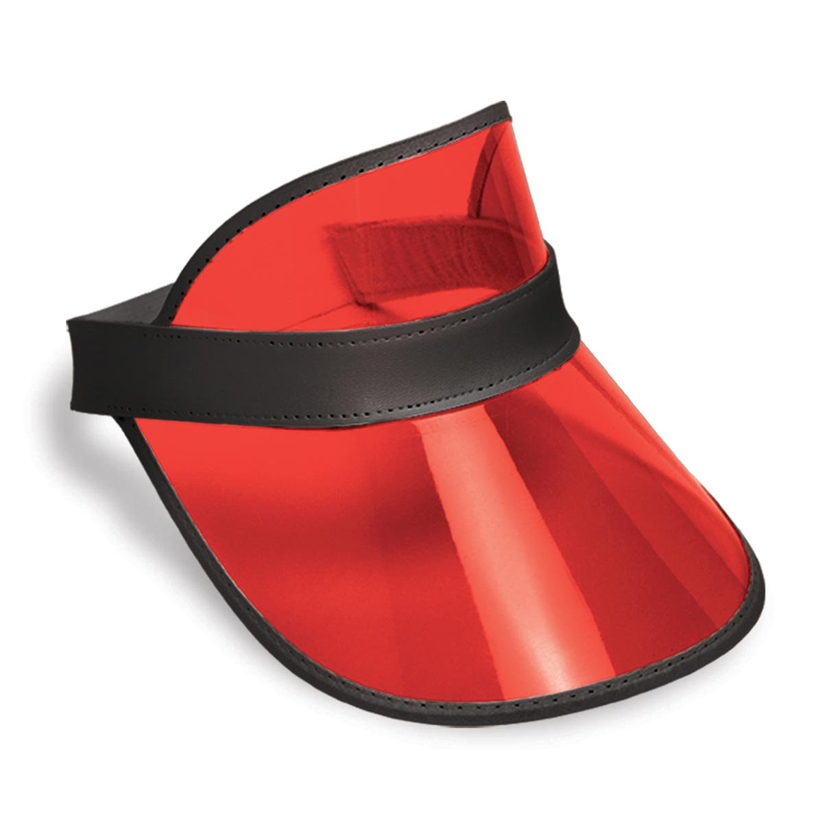 Clear Red Plastic Dealers Visor
