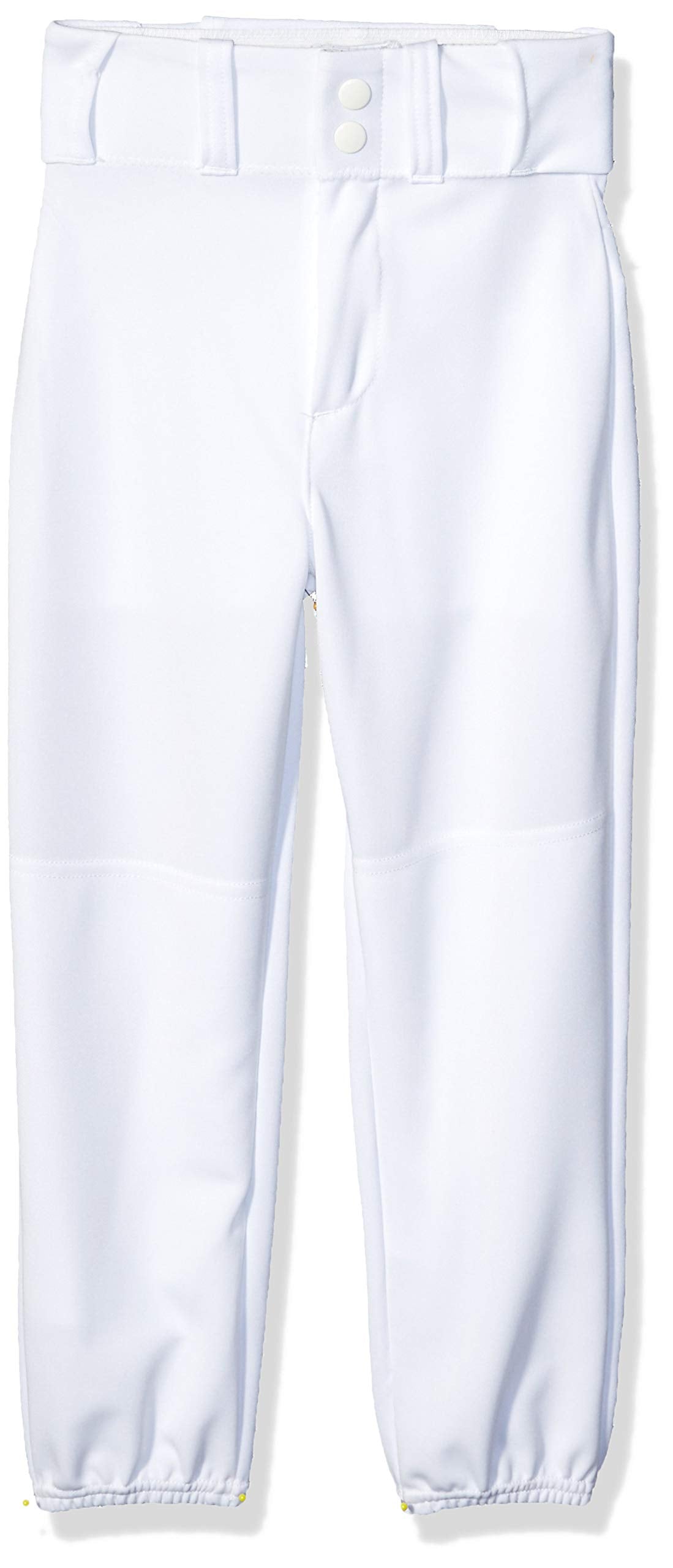 Alleson Ahtletic Boys Youth Elastic Bottom Baseball Pant, White, Xx-Small
