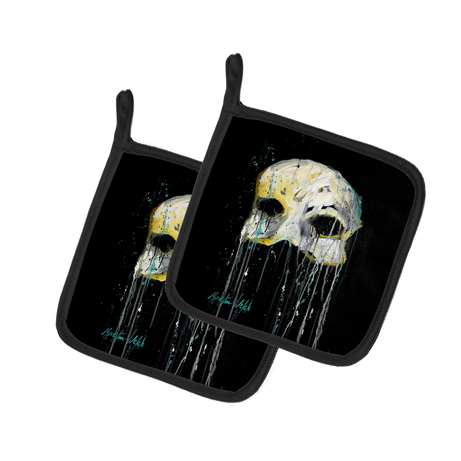 Mysterious Mask Pair of Pot Holders