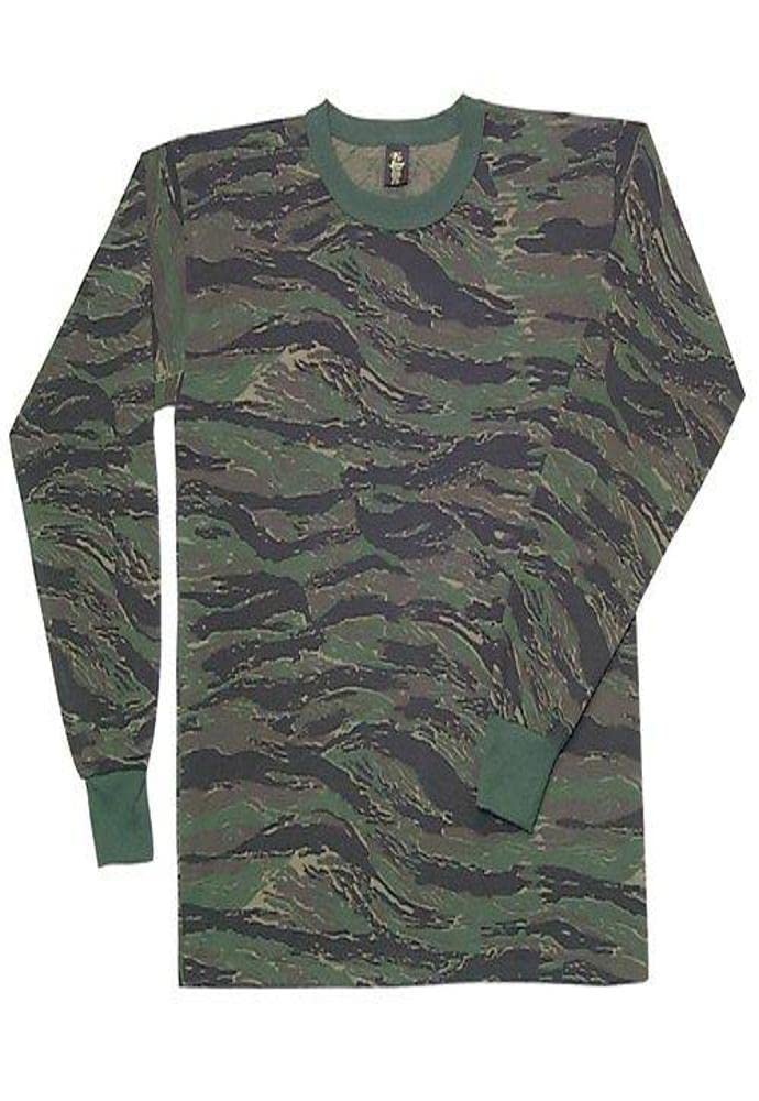 Mens Long Sleeve T-Shirt - Tiger Stripe Small