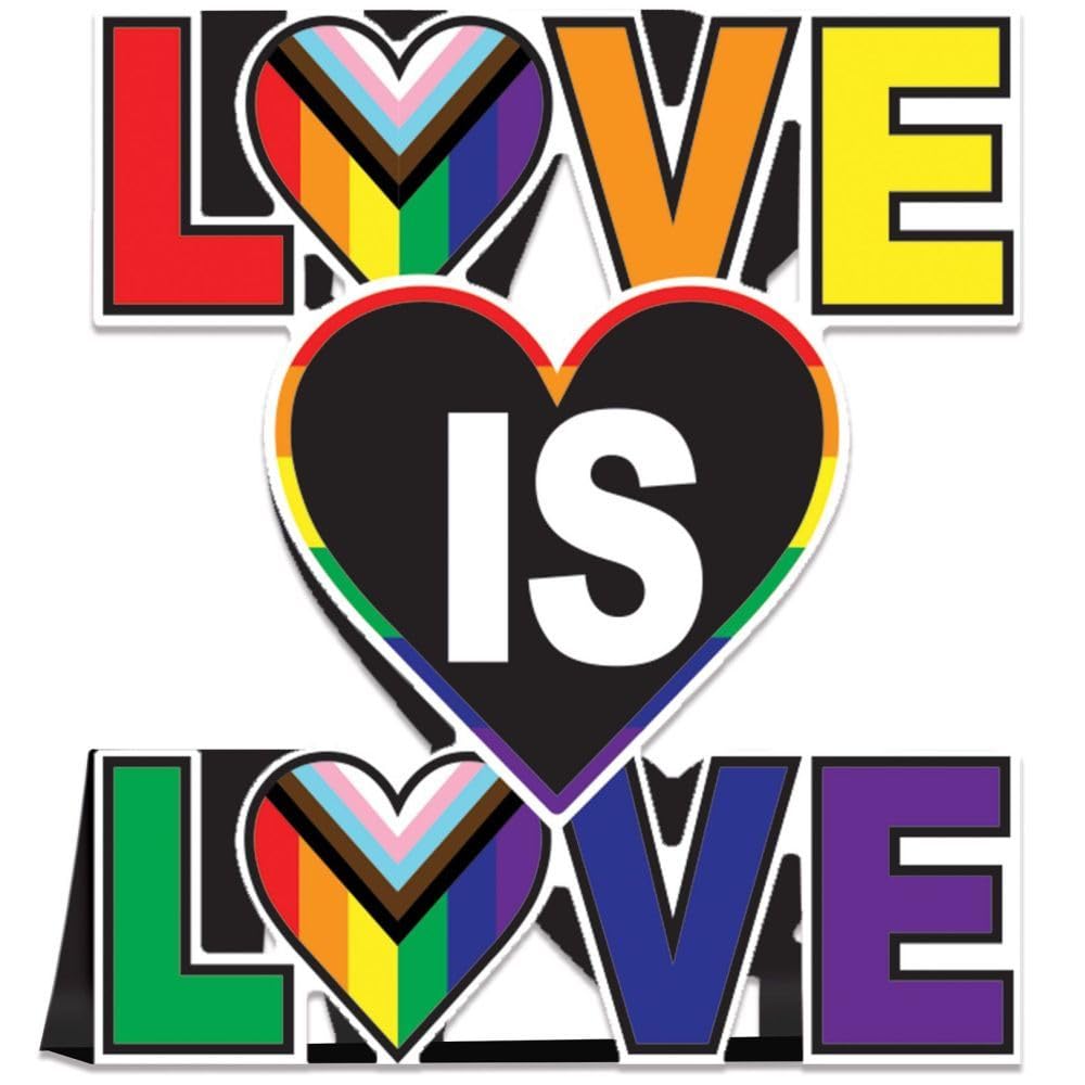 3-D Love Is Love Centerpiece
