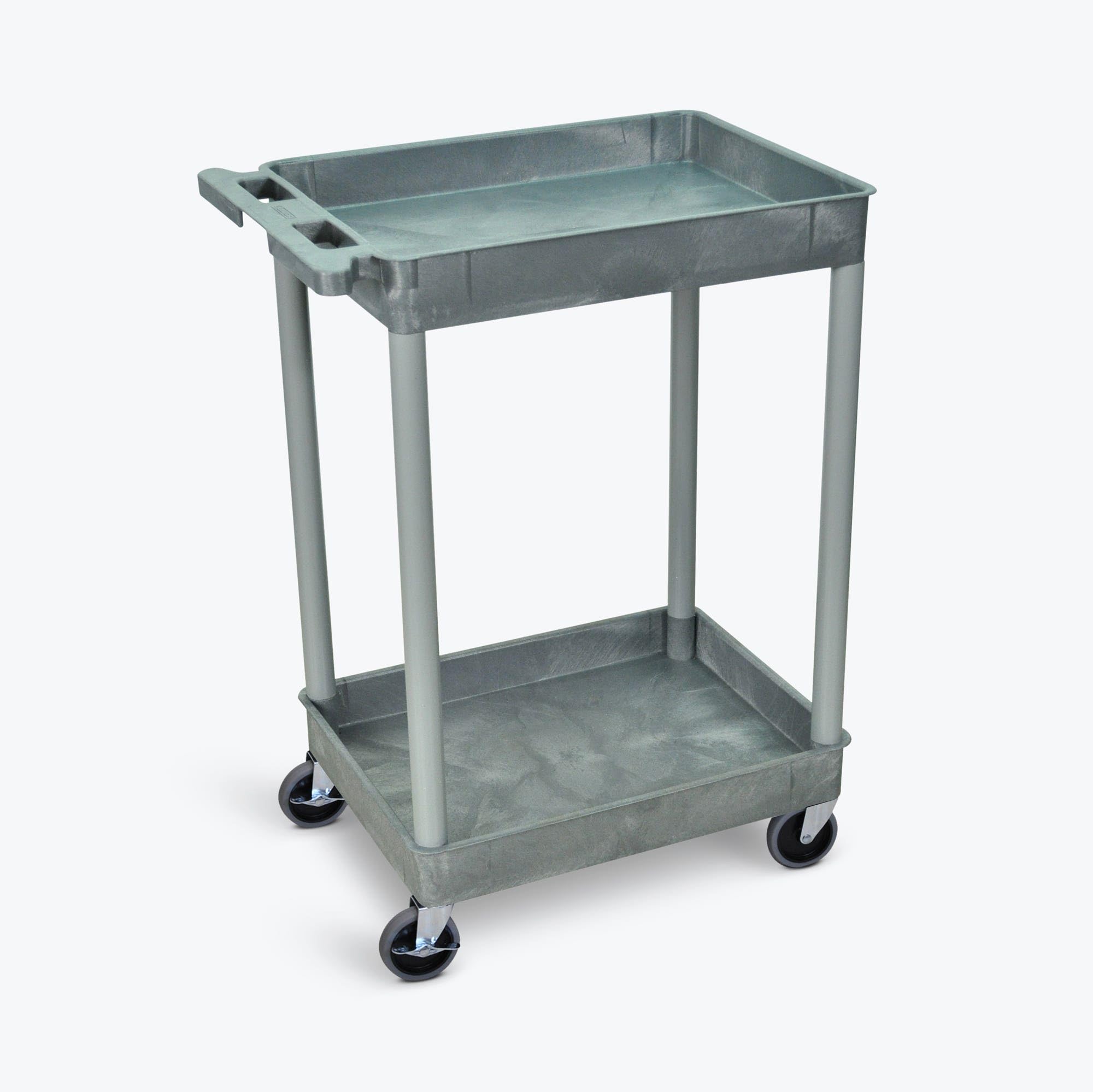 Luxor 2 Shelf Gray Tub Cart