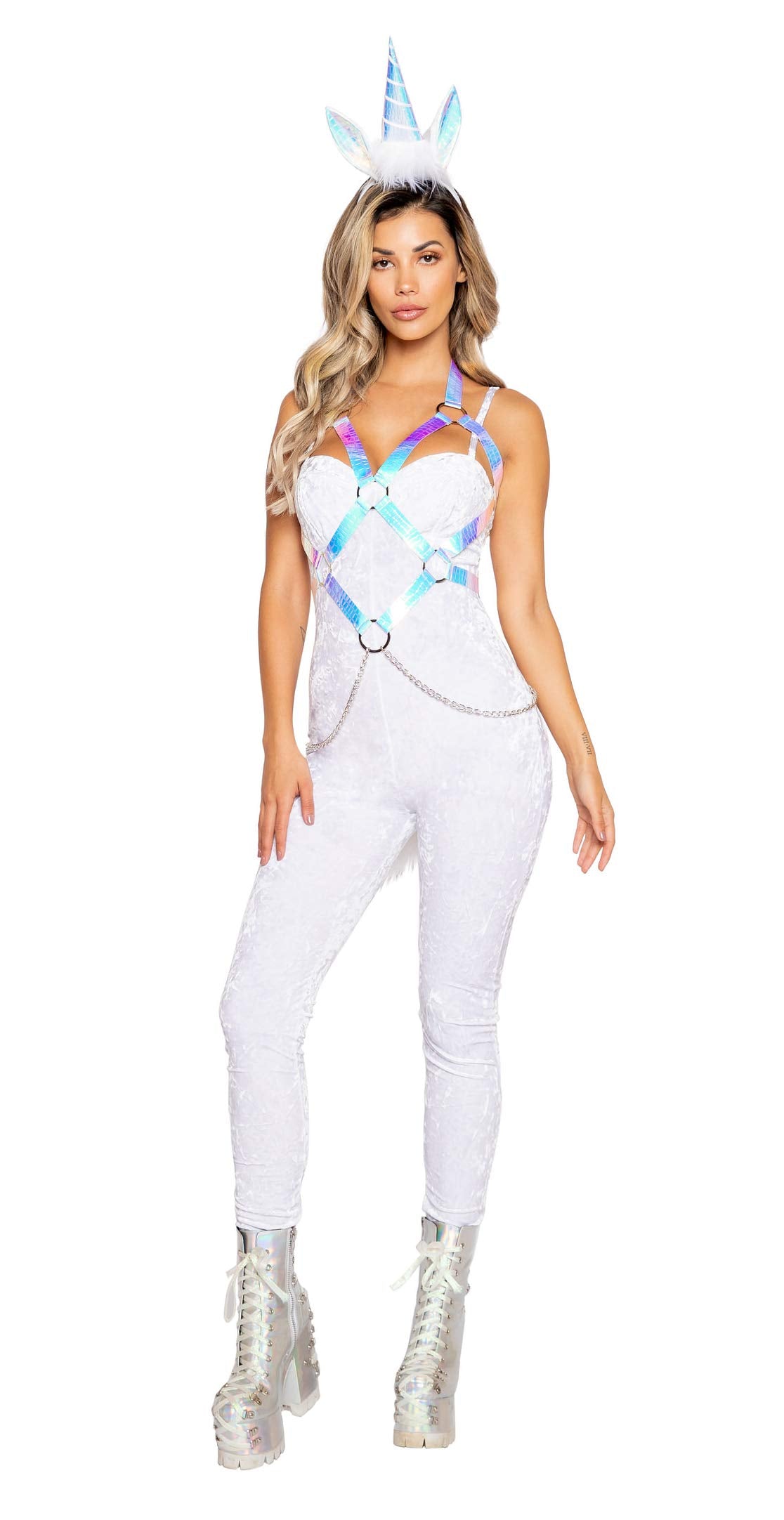 4969 - 3pc Naughty Unicorn - Small / White/Multi