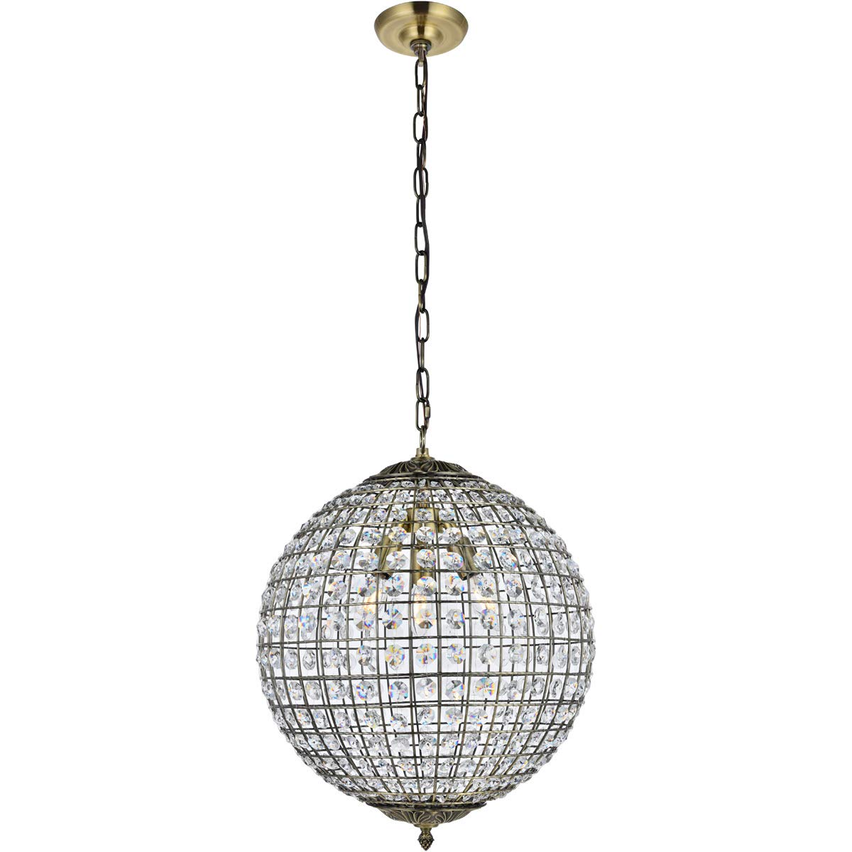 Living District Earlene 3-Light Transitional Metal Pendant In Antique Bronze