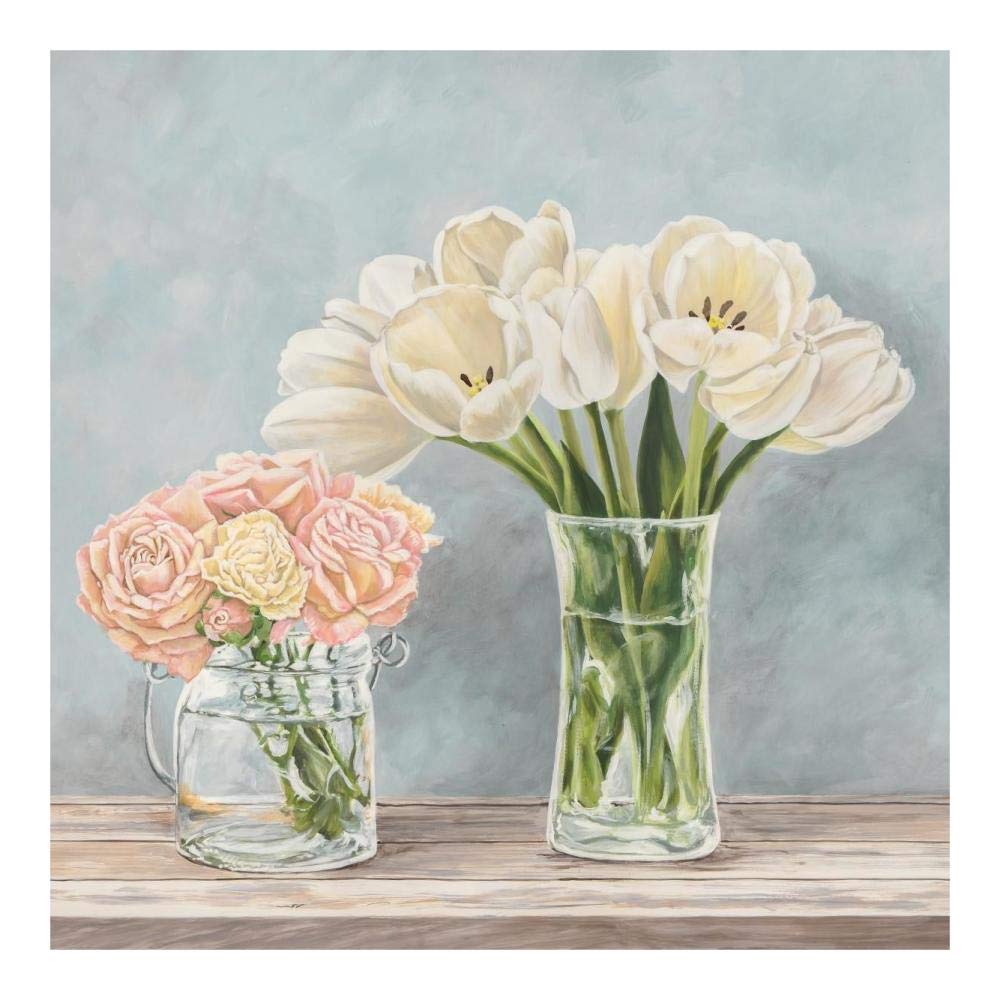 Fleurs et Vases Aquamarine I-Paper Art-20x20”