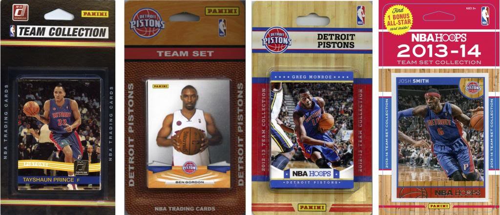 NBA Detroit Pistons 4 Different Licensed Trading Card Team Sets