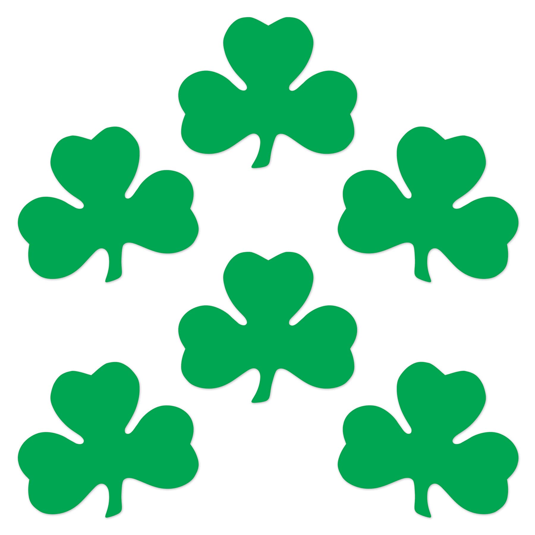 Pkgd Printed Shamrock Cutouts