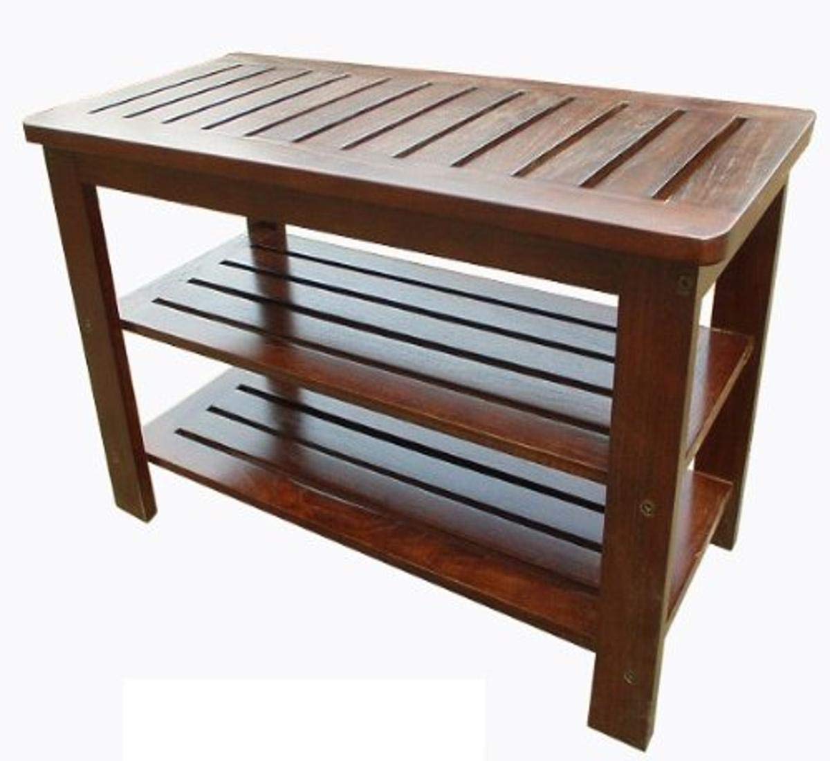 D-ART COLLECTION, INC Mahogany Michaela    Shoe Bench