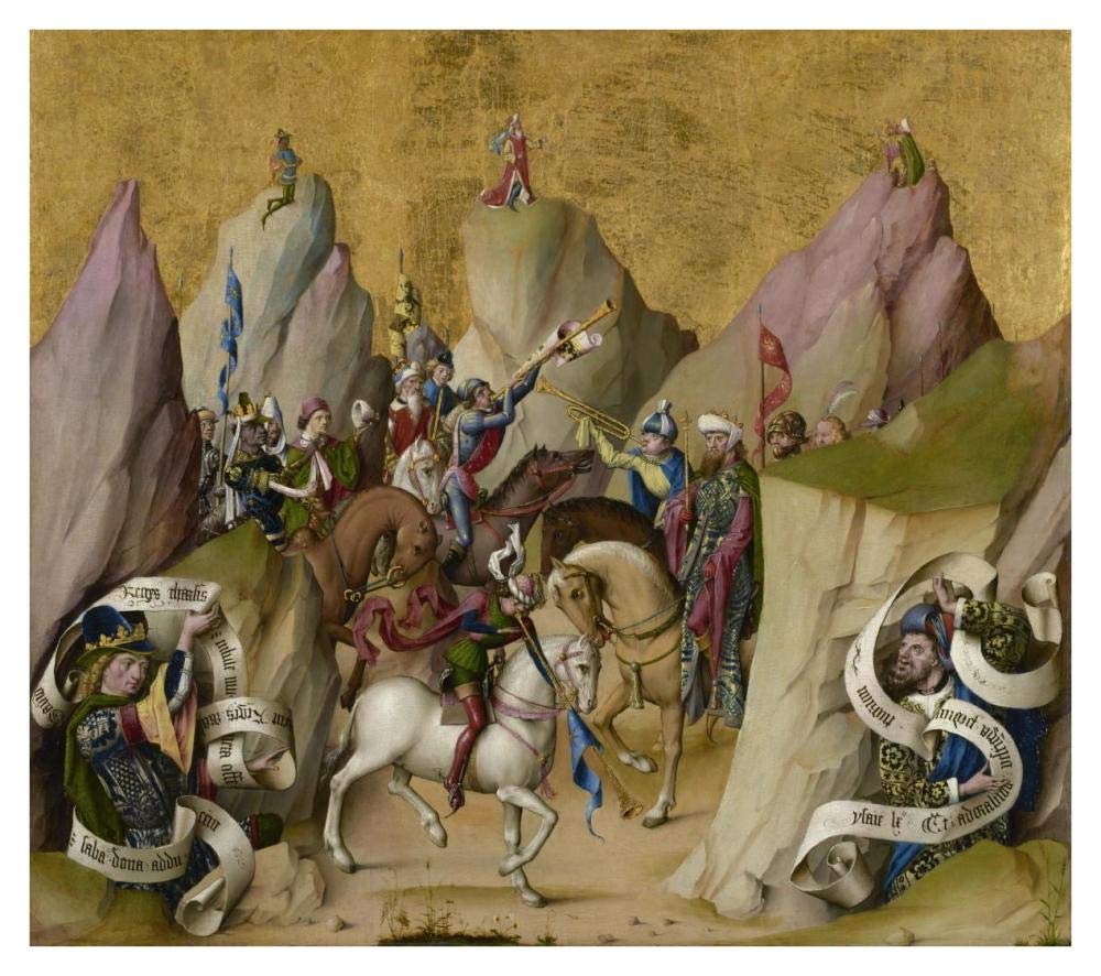 The Meeting of the Three Kings, with David and Isaiah (recto); The Assumption of the Virgin (verso)-Paper Art-38x34”