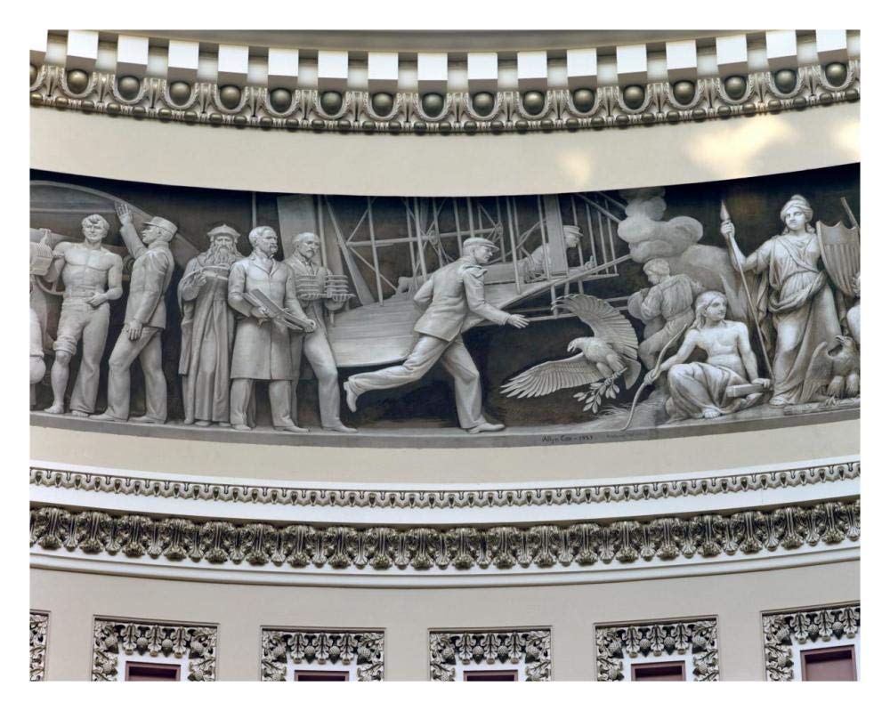 Wright Brothers frieze in U.S. Capitol dome, Washington, D.C.-Paper Art-30x24”