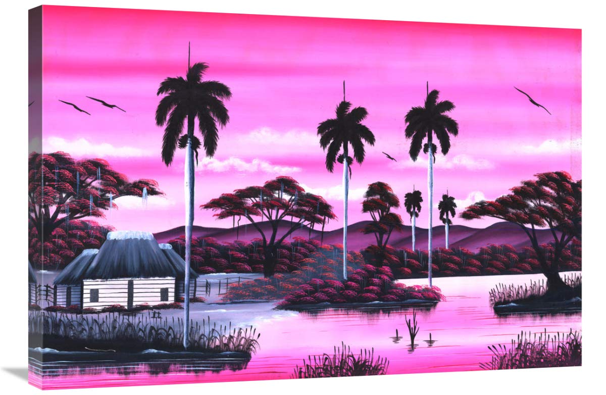 Jumby Village 1-Canvas Art-36x24”