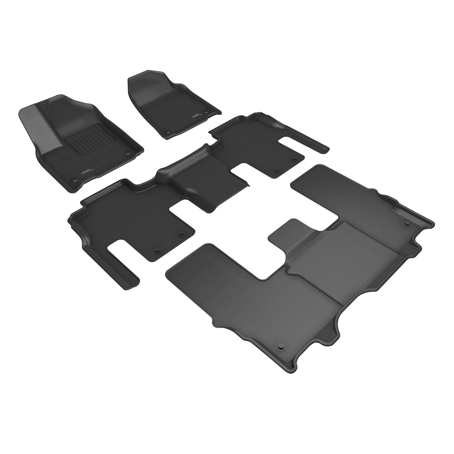 3D MAXpider Compatible with JEEP WAGONEER 8-SEAT 2022-2026 KAGU BLACK R1 R2 R3