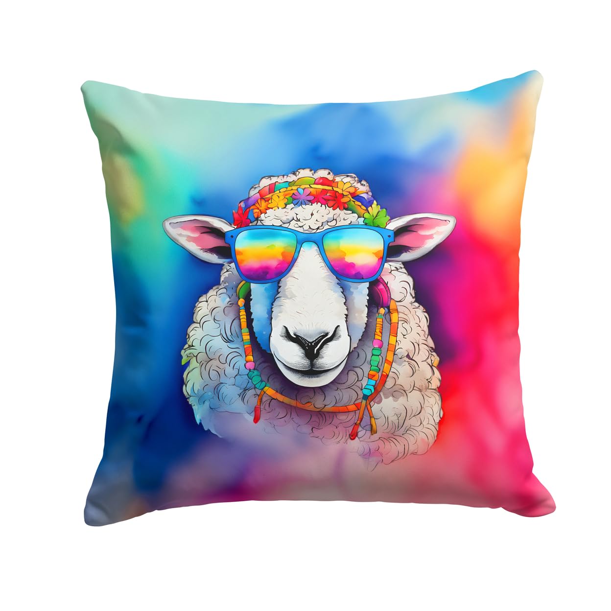Hippie Animal Sheep Throw Pillow