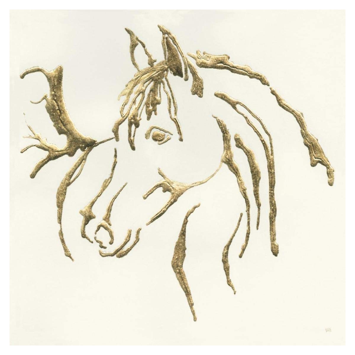 Gilded Mare -Paper Art-38x38”