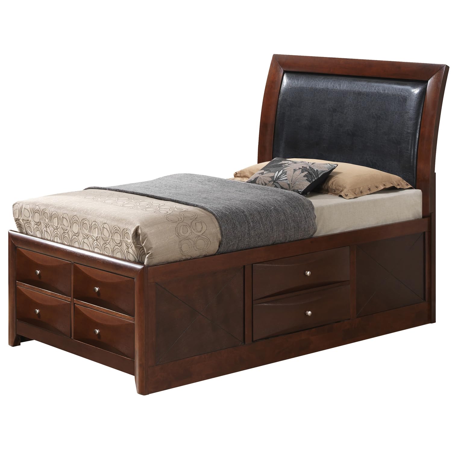 Marilla Cherry Twin Panel Beds