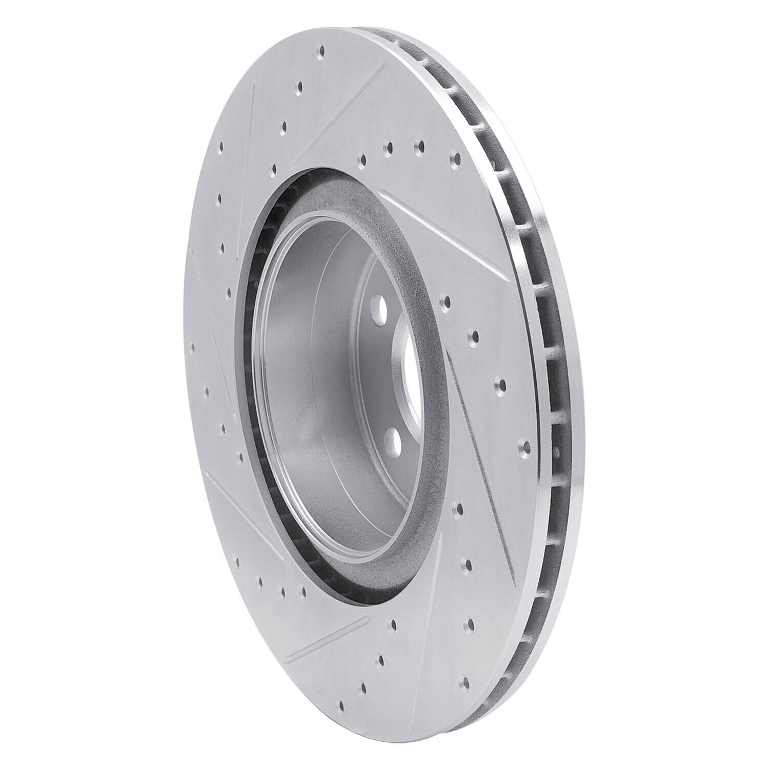 R1 Concepts Brake Rotor Drilled and Slotted Silver EDZ-31113R