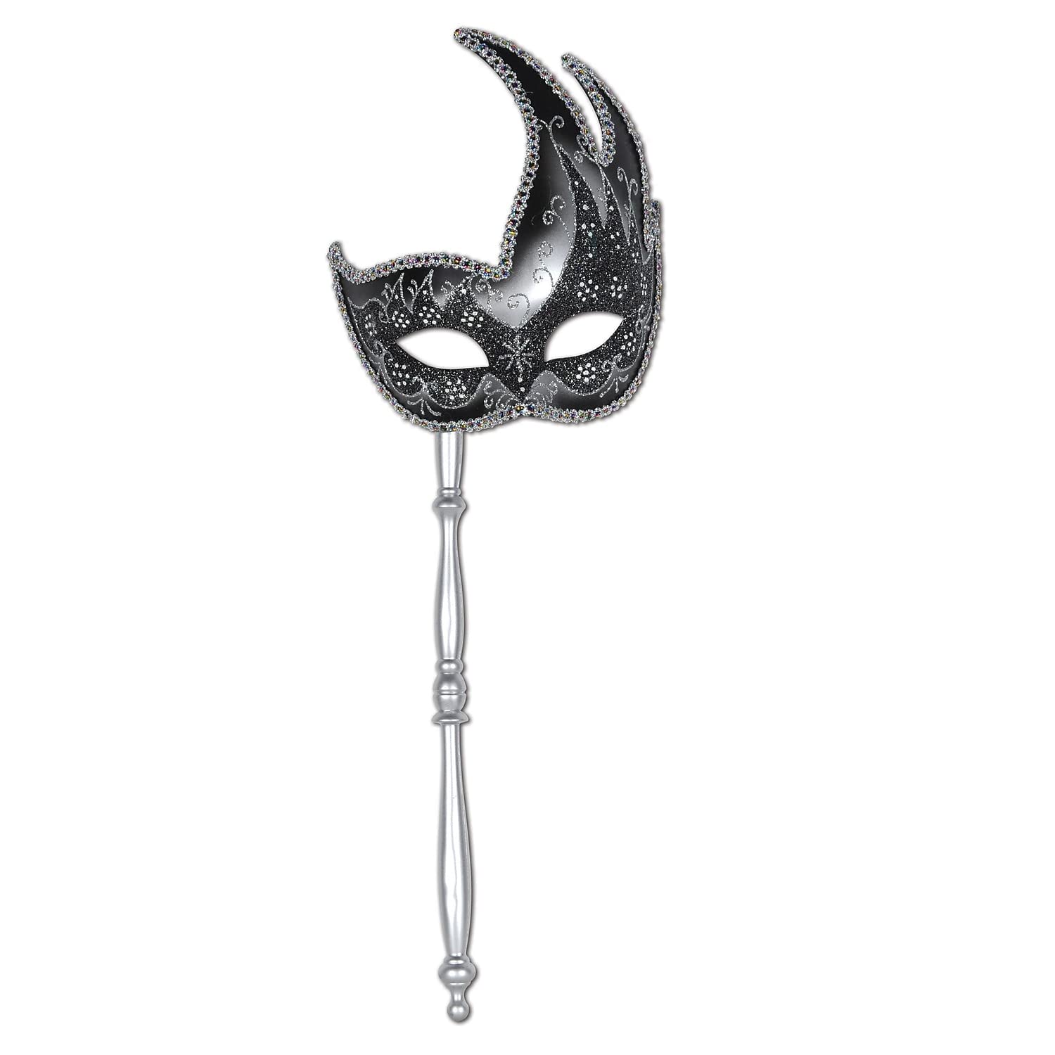 Glittered Mask w/Stick