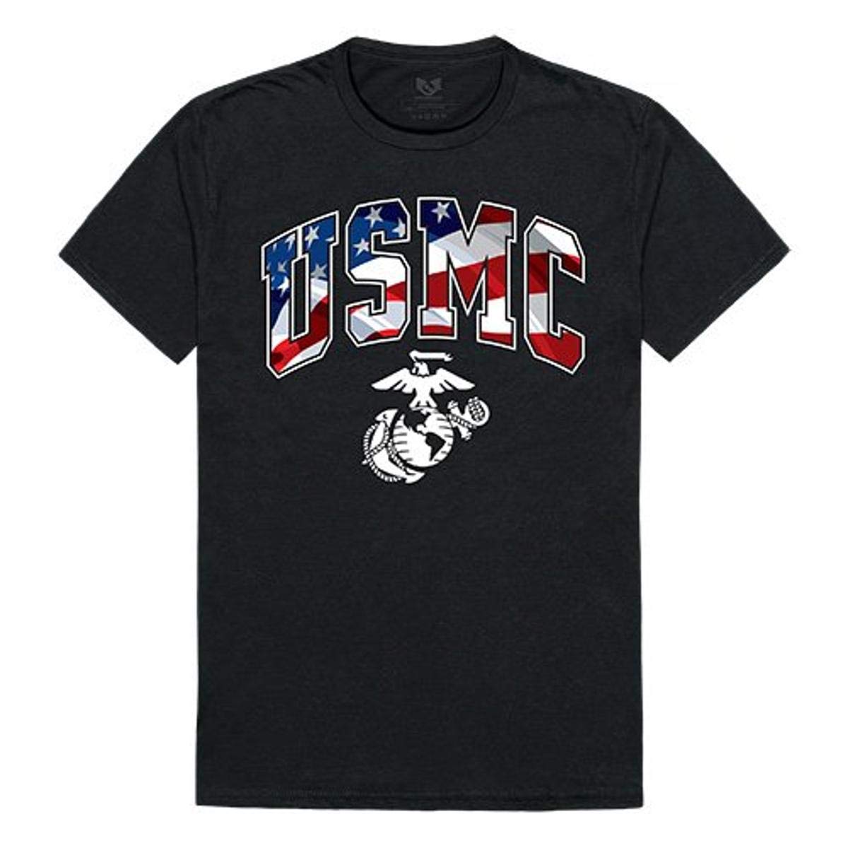 Flag Letter Tee, Marines, Black, XL