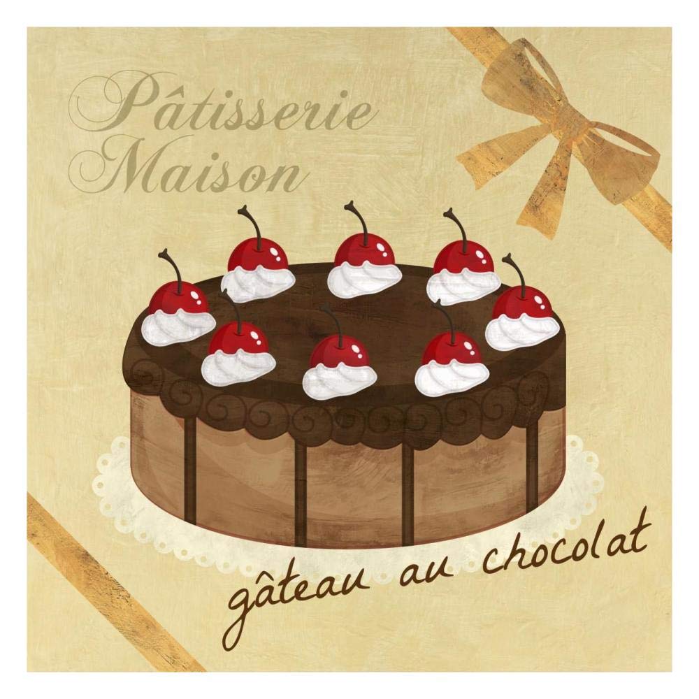 Gateau au chocolat-Paper Art-26x26”